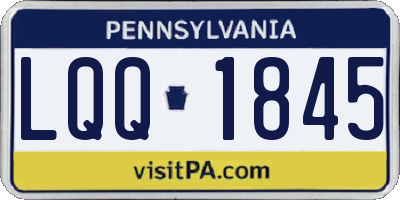 PA license plate LQQ1845