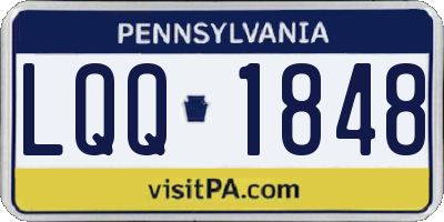 PA license plate LQQ1848