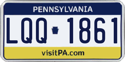 PA license plate LQQ1861