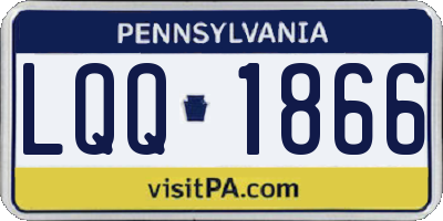 PA license plate LQQ1866