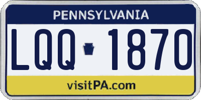 PA license plate LQQ1870