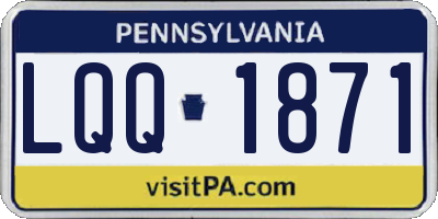 PA license plate LQQ1871