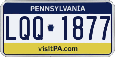 PA license plate LQQ1877