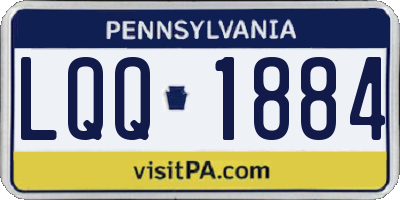 PA license plate LQQ1884