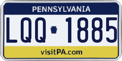 PA license plate LQQ1885