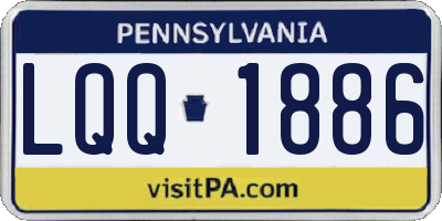 PA license plate LQQ1886