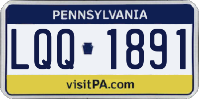 PA license plate LQQ1891