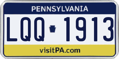 PA license plate LQQ1913