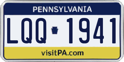 PA license plate LQQ1941