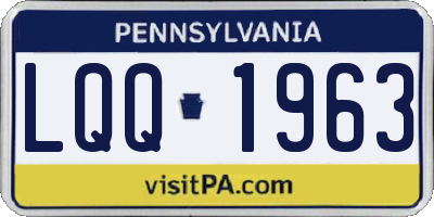 PA license plate LQQ1963