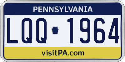 PA license plate LQQ1964