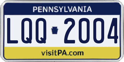PA license plate LQQ2004