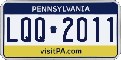 PA license plate LQQ2011