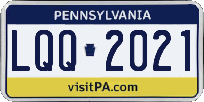 PA license plate LQQ2021