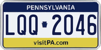 PA license plate LQQ2046