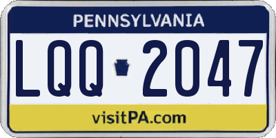 PA license plate LQQ2047