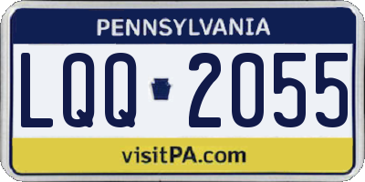 PA license plate LQQ2055