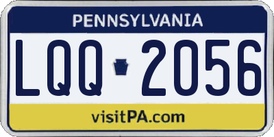 PA license plate LQQ2056