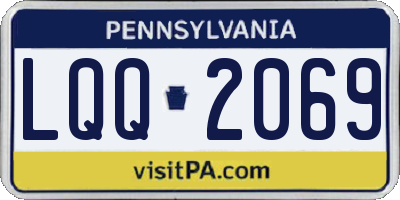 PA license plate LQQ2069