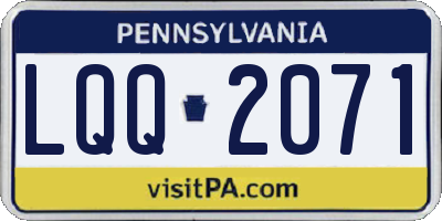 PA license plate LQQ2071