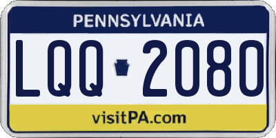 PA license plate LQQ2080