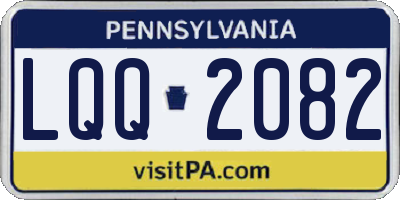 PA license plate LQQ2082
