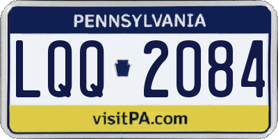 PA license plate LQQ2084