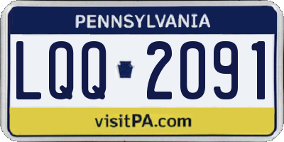 PA license plate LQQ2091