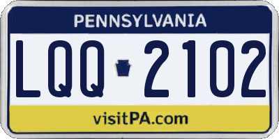 PA license plate LQQ2102