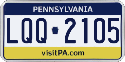 PA license plate LQQ2105