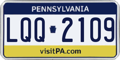 PA license plate LQQ2109