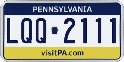 PA license plate LQQ2111