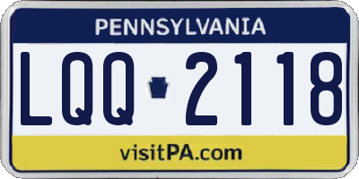 PA license plate LQQ2118