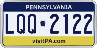 PA license plate LQQ2122