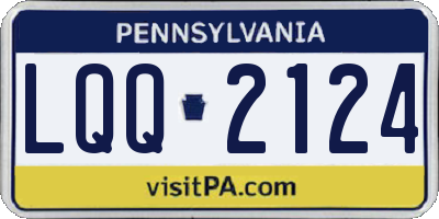 PA license plate LQQ2124