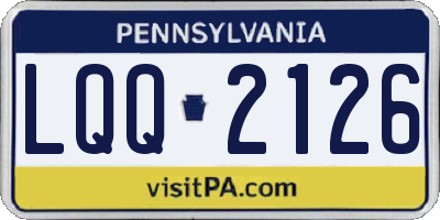 PA license plate LQQ2126