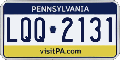 PA license plate LQQ2131