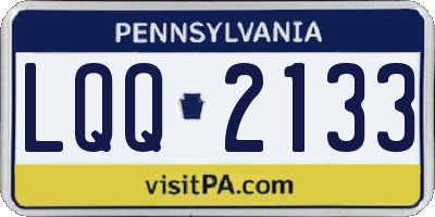 PA license plate LQQ2133