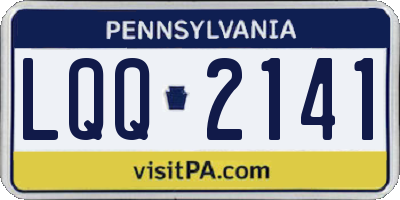 PA license plate LQQ2141