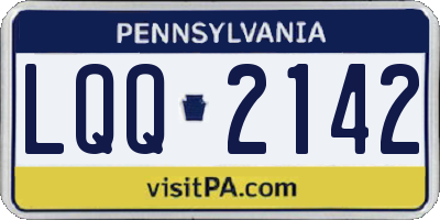 PA license plate LQQ2142