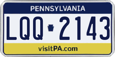 PA license plate LQQ2143