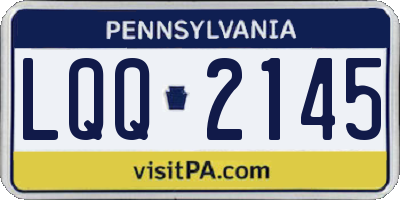 PA license plate LQQ2145