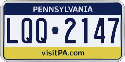 PA license plate LQQ2147