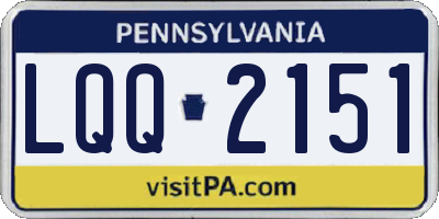 PA license plate LQQ2151