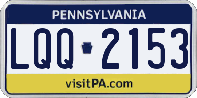 PA license plate LQQ2153