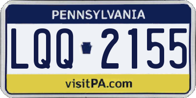 PA license plate LQQ2155