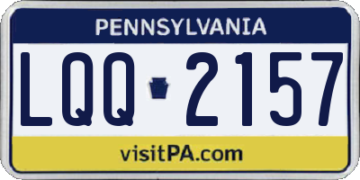 PA license plate LQQ2157