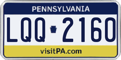 PA license plate LQQ2160