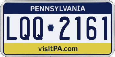 PA license plate LQQ2161