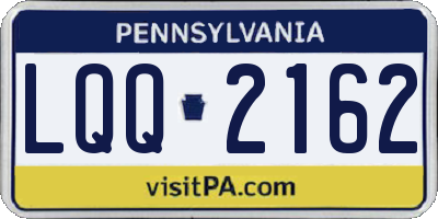 PA license plate LQQ2162